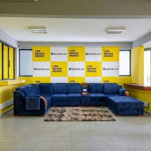 6 Seater Fabric L-Shaped Sofa Set - Code: LPPF095
