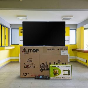 AliTOP 32 Inch HD Smart Frameless LED TV + Wall Bracket