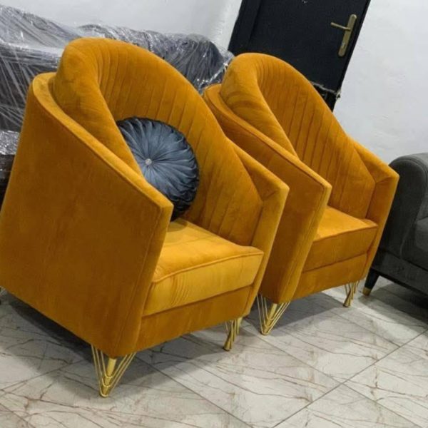 Elegant 8-Seater Fabric Sofa Set – Includes 2 Three-Seaters & 2 Armchairs with Spring Cushions - FFC1 - Image 3