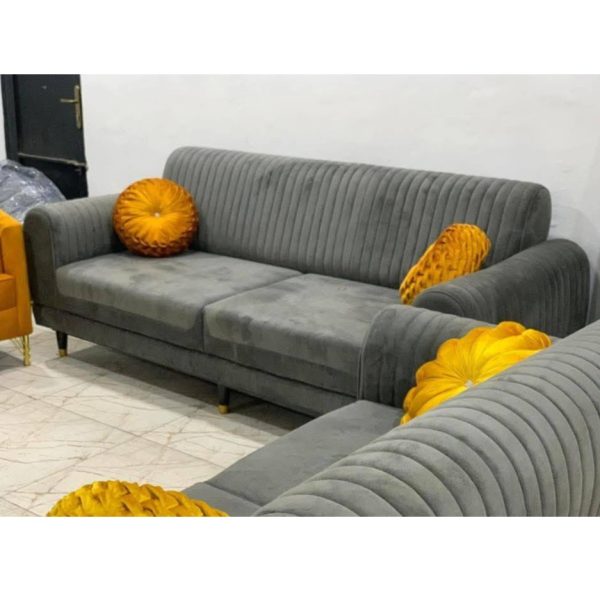 Elegant 8-Seater Fabric Sofa Set – Includes 2 Three-Seaters & 2 Armchairs with Spring Cushions - FFC1 - Image 2