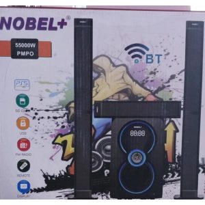 Nobel+ 55000W PMPO Bluetooth Subwoofer – Powerful Sound System with USB, SD, FM, Remote & LED