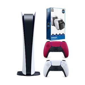Sony PS5 Console Bundle (825GB, Disc) + 2 Controllers + Charging Station