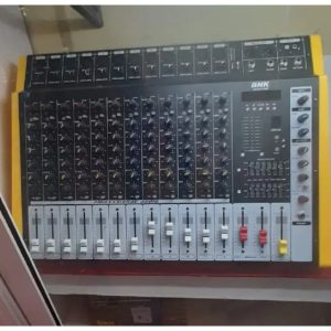 BNK 12-Channel Professional Powered Mixer – 1600W with Built-in Amplifier