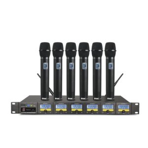 BNK X85 6-Channel UHF Wireless Microphone System with LCD Display & Rack Mount Receiver
