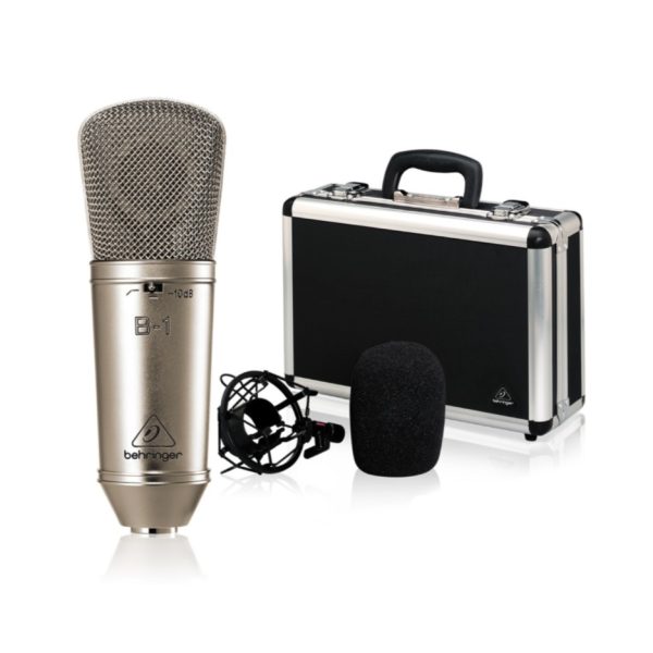 Behringer B-1 Gold-Sputtered Large-Diaphragm Studio Condenser Microphone with Shockmount & Aluminum Case