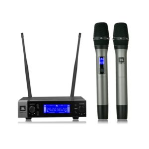 JBL VM200 Professional Dual UHF Wireless Microphone System with LCD Display and Noise Reduction