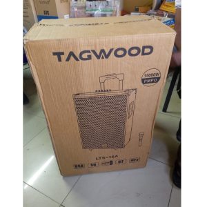 Tagwood LTS-15A 15 Inch Rechargeable Bluetooth Speaker with 2 Wireless Mic