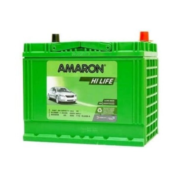 Amaron Hi-Life NS70R 95D26R 12 V 65 Ah 600 CCA Maintenance-Free Car Battery