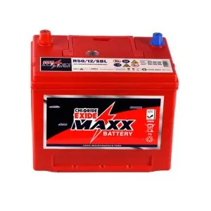 Chloride Exide N50 MAXX 12V 50Ah – Maintenance-Free, 1 Year Guarantee
