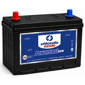 Chloride Exide PowerLast NS70 L EFB Battery 70Ah 12V 520CCA – Maintenance-Free Start-Stop Battery