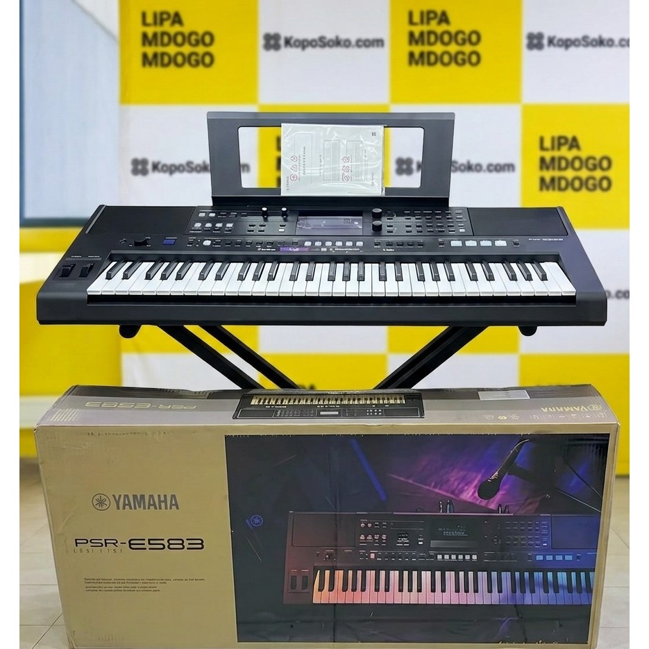 Yamaha PSR-E583 Portable Digital Keyboard | 61 Touch-Sensitive Keys | 890 Voices | 345 Styles | Professional Performance Features